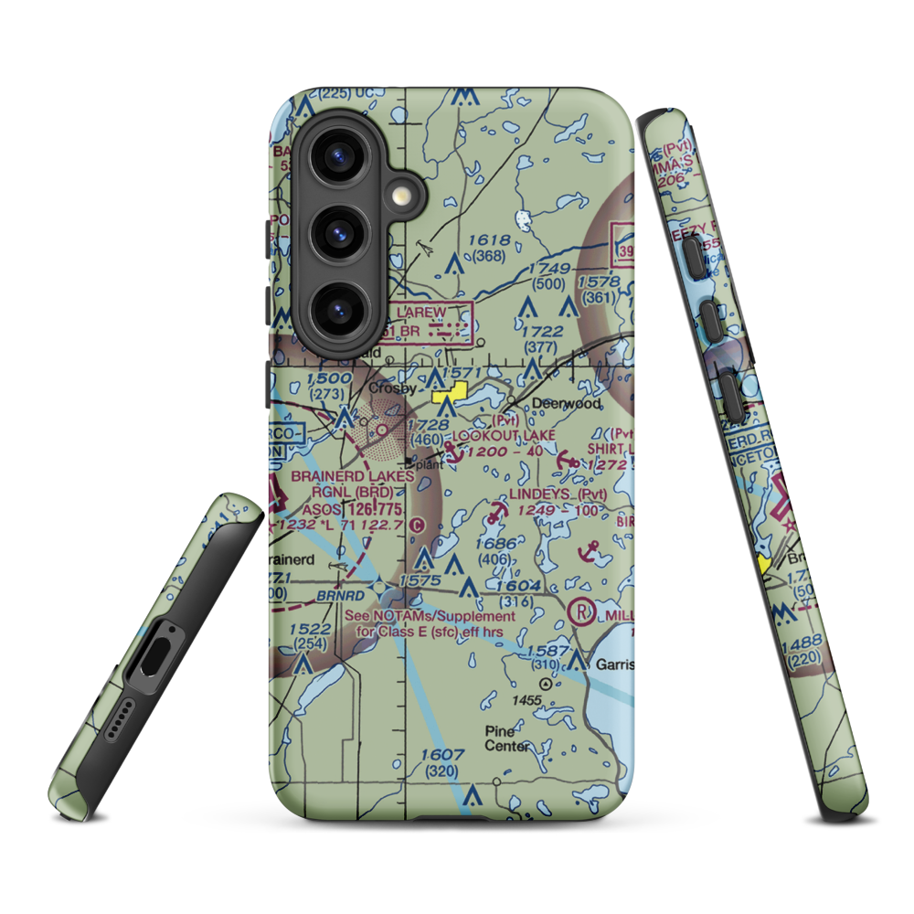 Lookout Lake Seaplane Base (10MN) VFR Sectional Samsung Phone Case Samsung Galaxy S24 Plus model shown