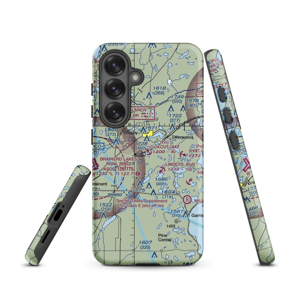 Lookout Lake Seaplane Base (10MN) VFR Sectional Samsung Phone Case Samsung Galaxy S25 model shown