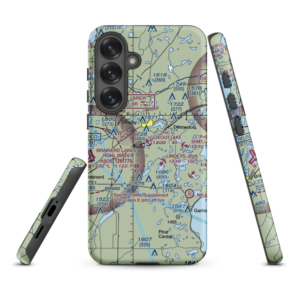 Lookout Lake Seaplane Base (10MN) VFR Sectional Samsung Phone Case Samsung Galaxy S25 Plus model shown