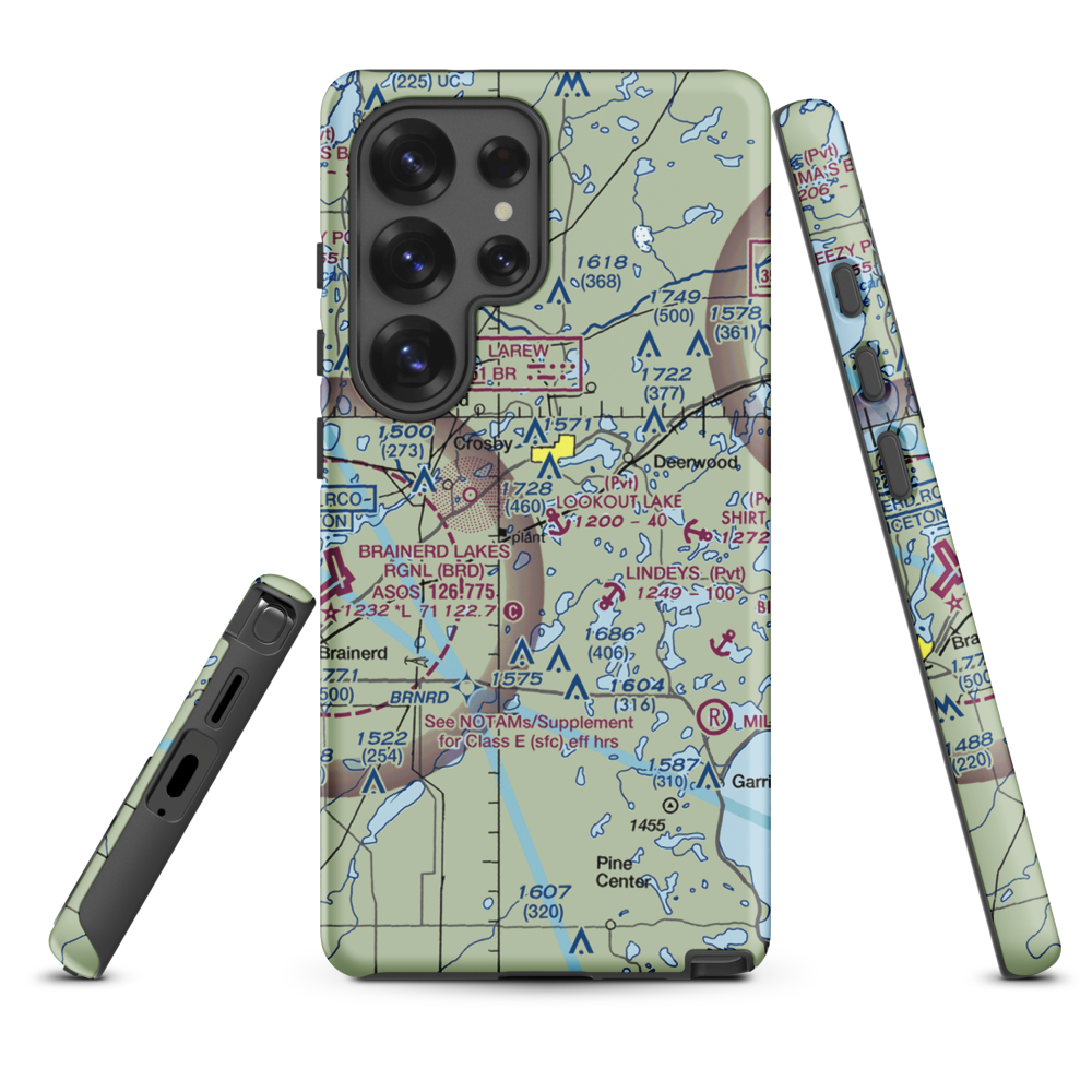 Lookout Lake Seaplane Base (10MN) VFR Sectional Samsung Phone Case Samsung Galaxy S25 Ultra model shown