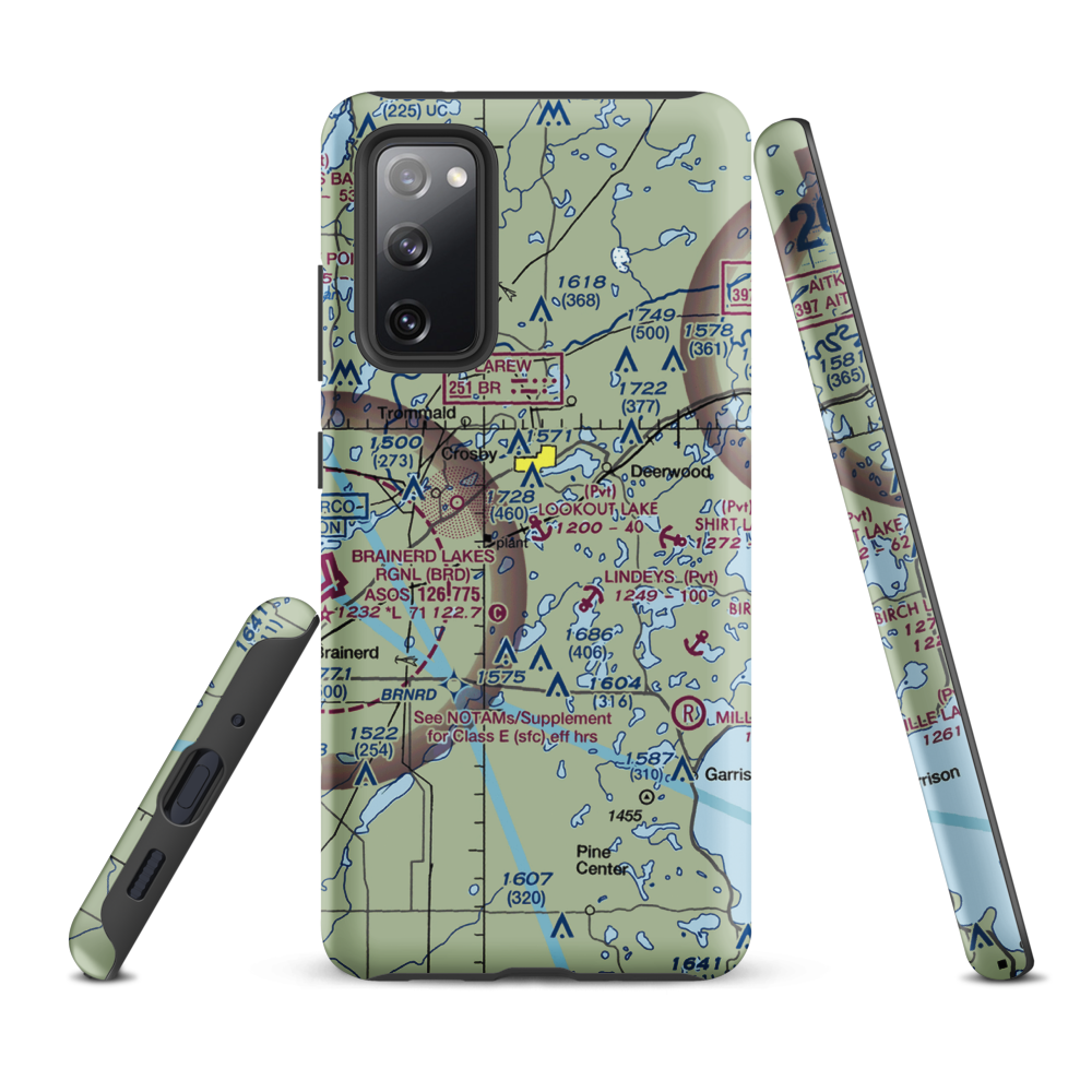 Lookout Lake Seaplane Base (10MN) VFR Sectional Samsung Phone Case Samsung Galaxy S20 FE model shown
