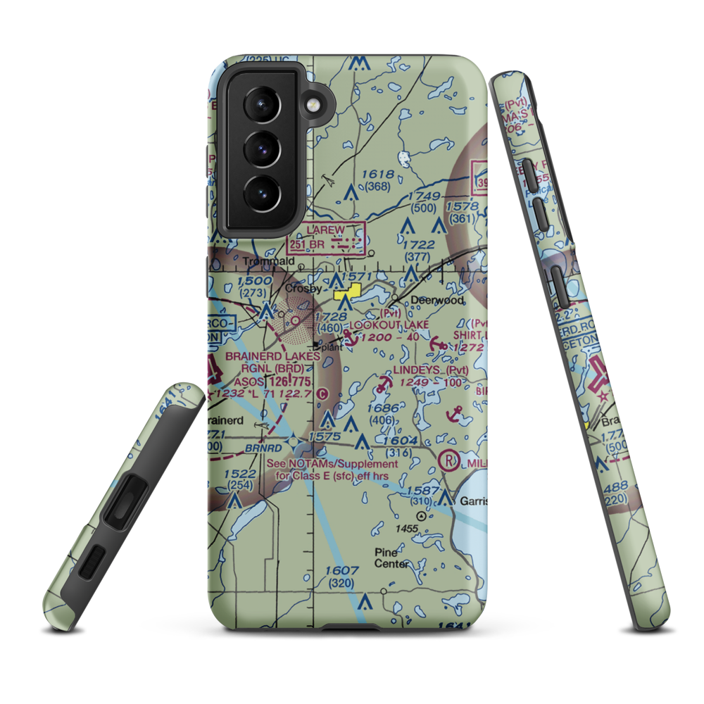 Lookout Lake Seaplane Base (10MN) VFR Sectional Samsung Phone Case Samsung Galaxy S21 FE model shown