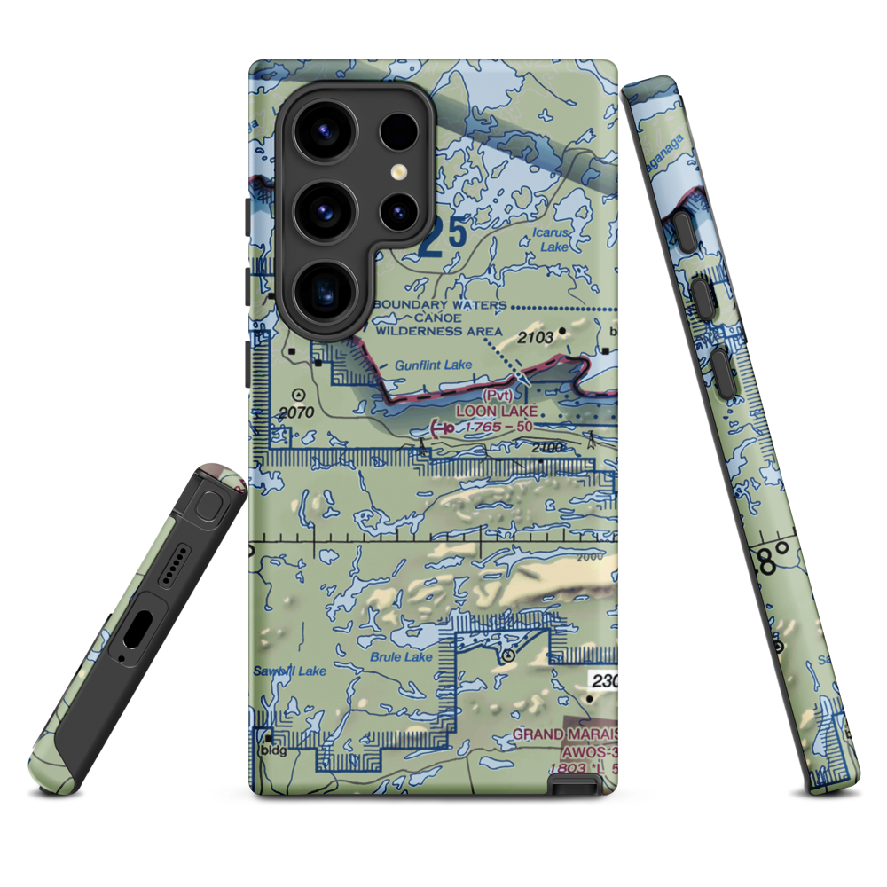 Loon Lake Seaplane Base (83MN) VFR Sectional Samsung Phone Case Samsung Galaxy S24 Ultra model shown