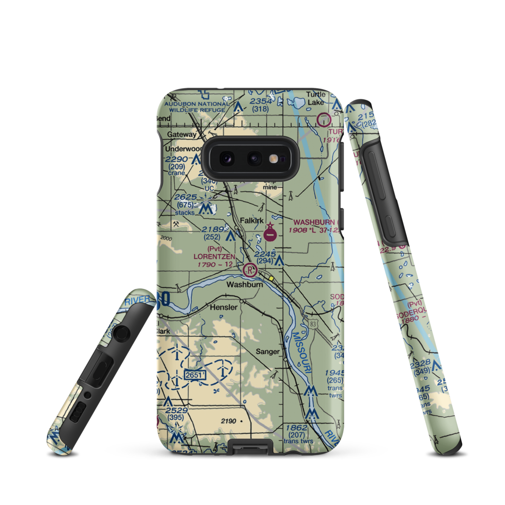 Lorentzen Airport (3NA2) VFR Sectional Samsung Phone Case Samsung Galaxy S10e model shown