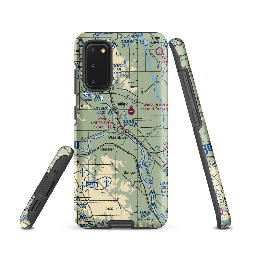 Lorentzen Airport (3NA2) VFR Sectional Samsung Phone Case Samsung Galaxy S20 model shown