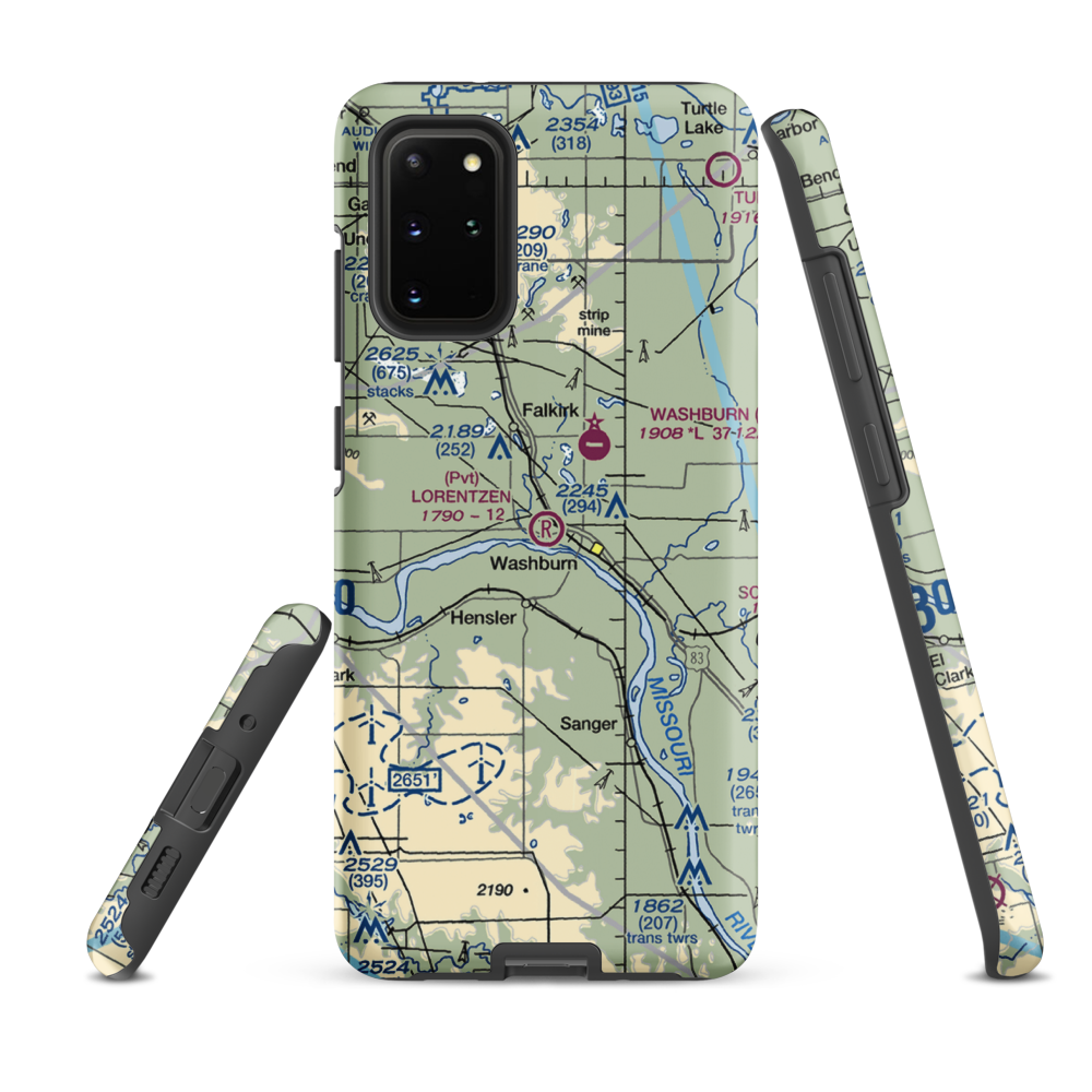 Lorentzen Airport (3NA2) VFR Sectional Samsung Phone Case Samsung Galaxy S20 Plus model shown