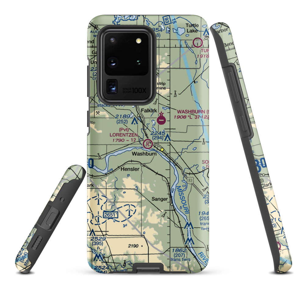 Lorentzen Airport (3NA2) VFR Sectional Samsung Phone Case Samsung Galaxy S20 Ultra model shown