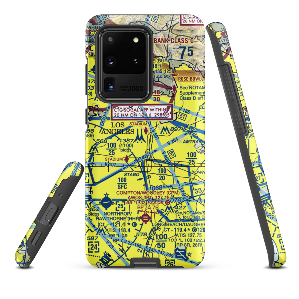 Los Angeles City Hall East Heliport (59L) VFR Sectional Samsung Phone Case Samsung Galaxy S20 Ultra model shown