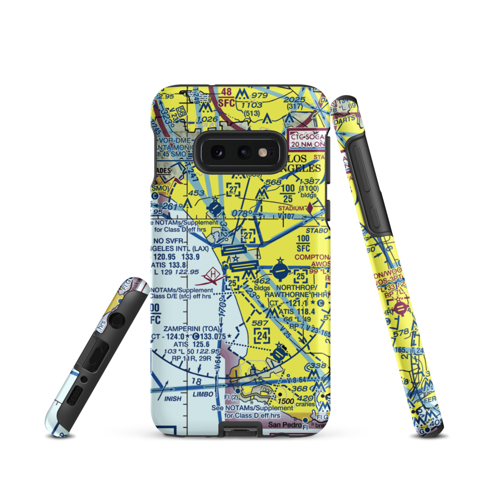 Los Angeles International Airport (LAX) VFR Sectional Samsung Phone Case Samsung Galaxy S10 Plus model shown