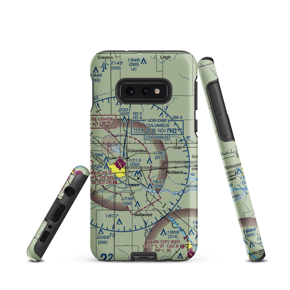 Loseke Airstrip (NE37) VFR Sectional Samsung Phone Case Samsung Galaxy S10e model shown
