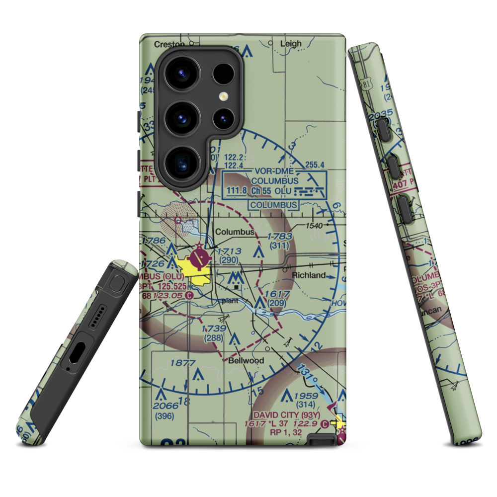 Loseke Airstrip (NE37) VFR Sectional Samsung Phone Case Samsung Galaxy S24 Ultra model shown