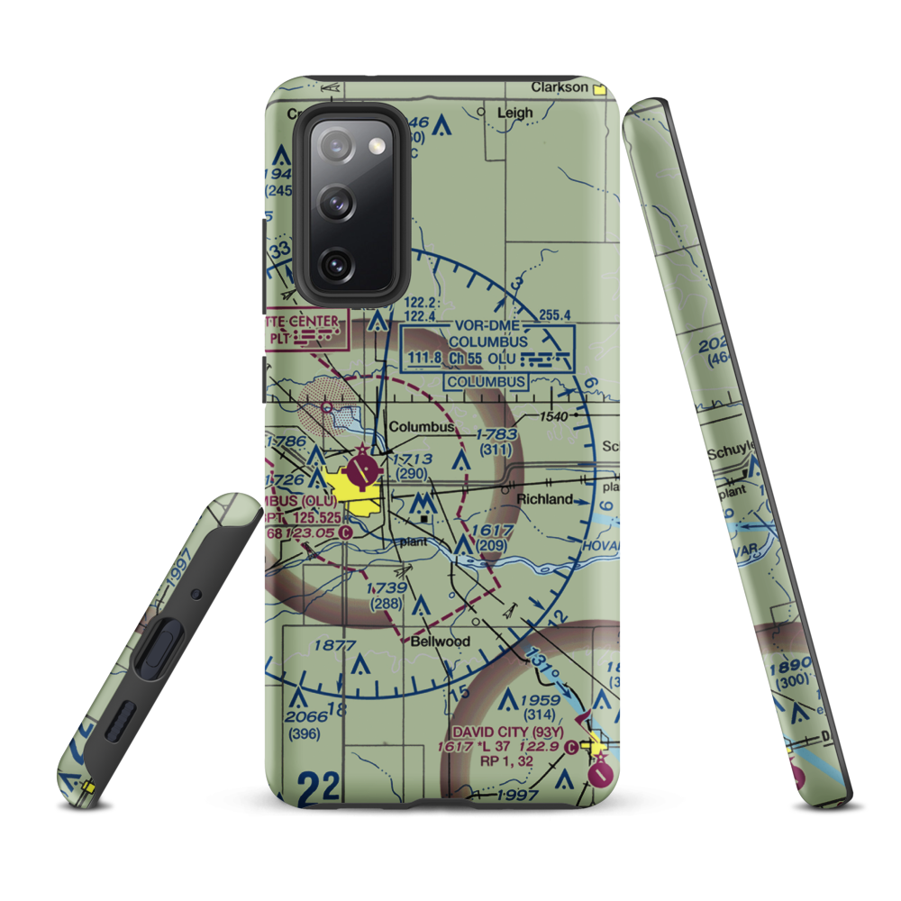 Loseke Airstrip (NE37) VFR Sectional Samsung Phone Case Samsung Galaxy S20 FE model shown