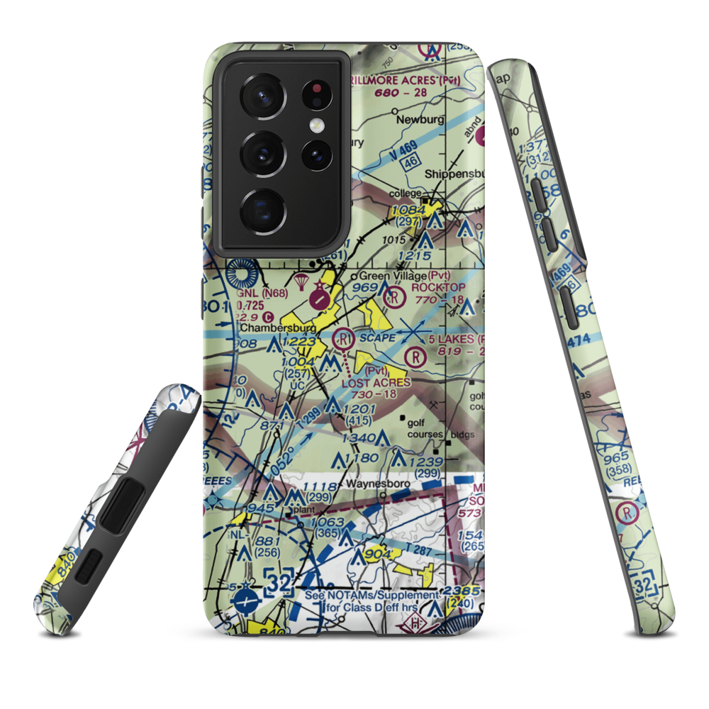 Lost Acres Airport (8PN0) VFR Sectional Samsung Phone Case Samsung Galaxy S21 Ultra model shown