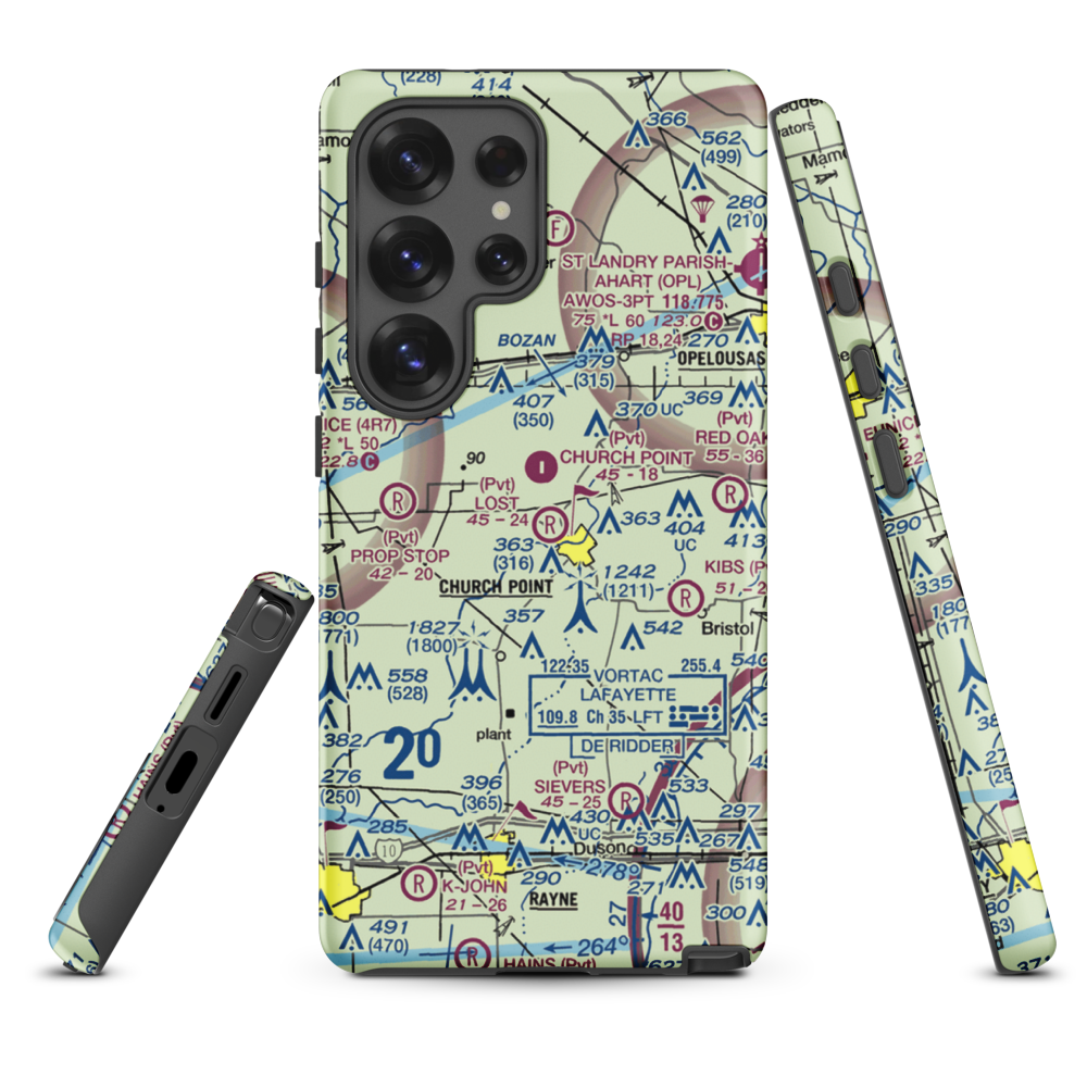 Lost Airfield (71LA) VFR Sectional Samsung Phone Case Samsung Galaxy S25 Ultra model shown