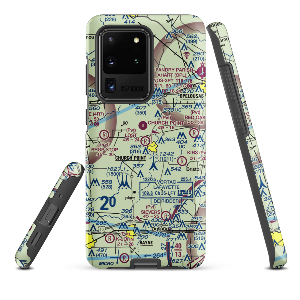 Lost Airfield (71LA) VFR Sectional Samsung Phone Case Samsung Galaxy S20 Ultra model shown