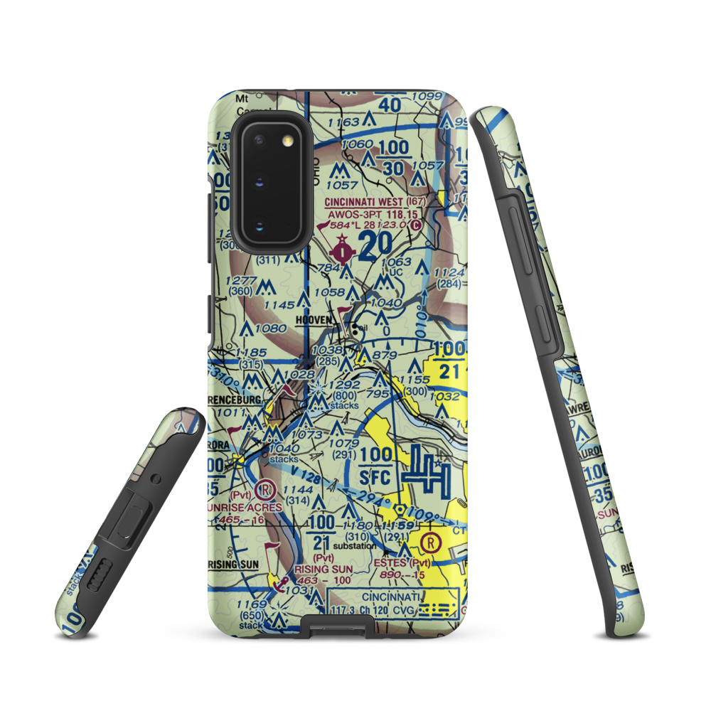 Lost Bridge Airport (OA16) VFR Sectional Samsung Phone Case Samsung Galaxy S20 model shown