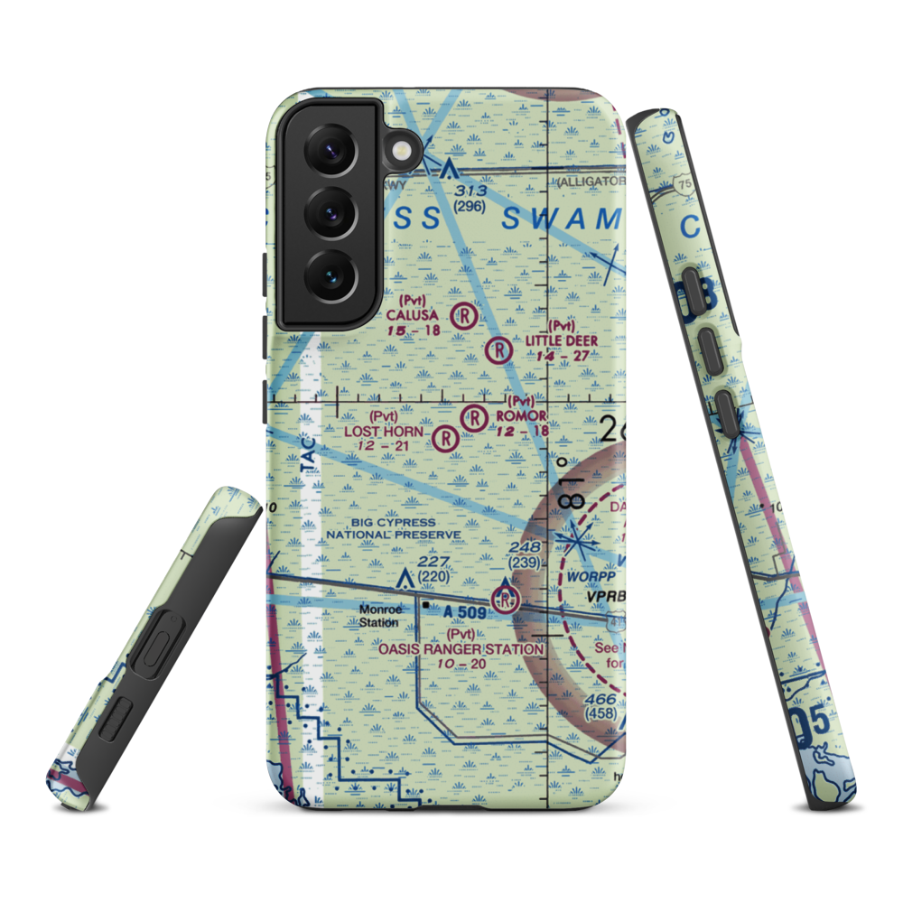 Lost Horn Ranch Airport (FA80) VFR Sectional Samsung Phone Case Samsung Galaxy S22 Plus model shown