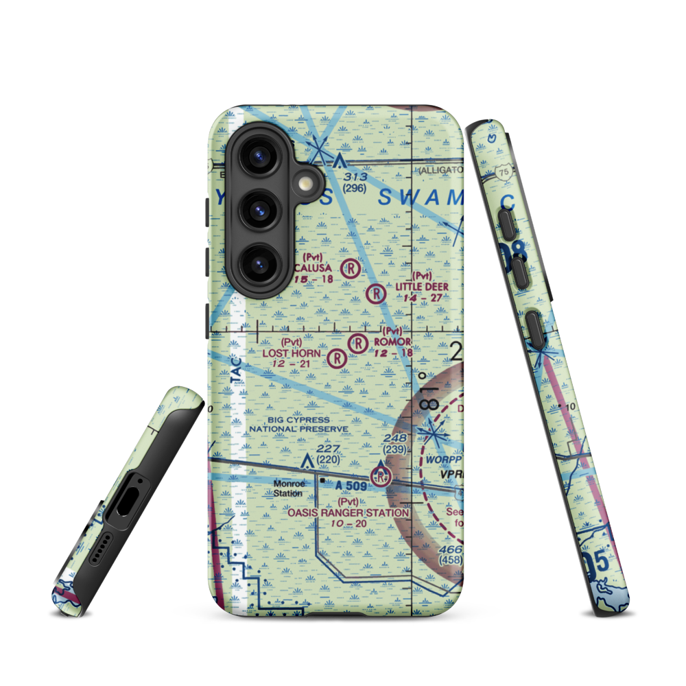 Lost Horn Ranch Airport (FA80) VFR Sectional Samsung Phone Case Samsung Galaxy S24 model shown