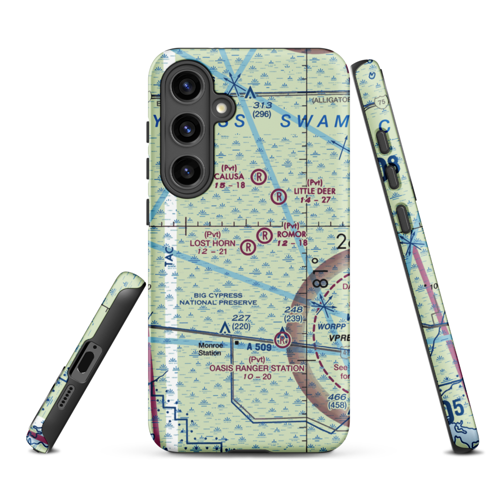 Lost Horn Ranch Airport (FA80) VFR Sectional Samsung Phone Case Samsung Galaxy S24 Plus model shown