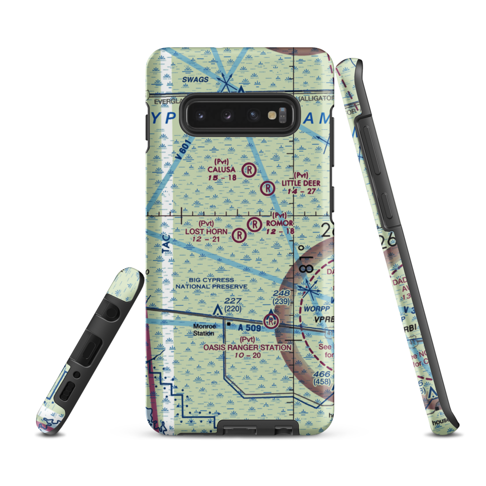 Lost Horn Ranch Airport (FA80) VFR Sectional Samsung Phone Case Samsung Galaxy S10 Plus model shown