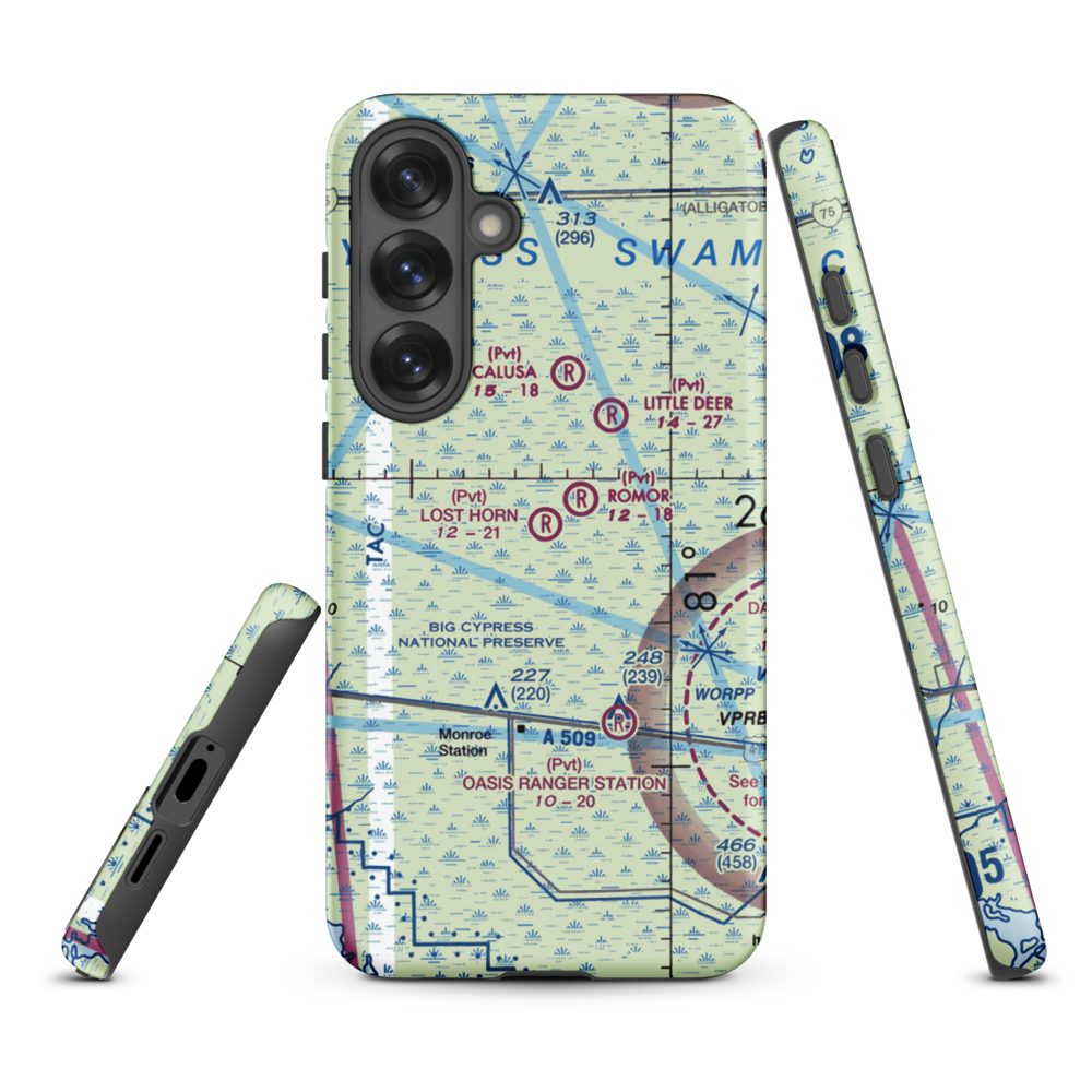 Lost Horn Ranch Airport (FA80) VFR Sectional Samsung Phone Case Samsung Galaxy S25 Plus model shown