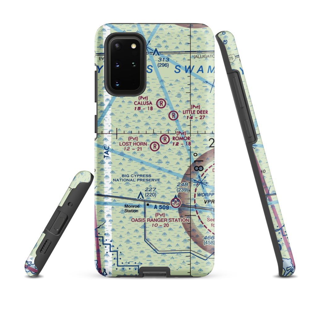Lost Horn Ranch Airport (FA80) VFR Sectional Samsung Phone Case Samsung Galaxy S20 Plus model shown