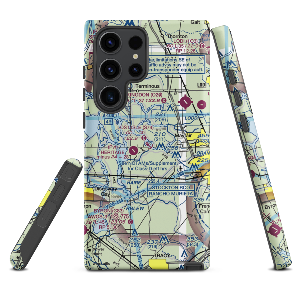 Lost Isle Seaplane Base (S74) VFR Sectional Samsung Phone Case Samsung Galaxy S23 Ultra model shown
