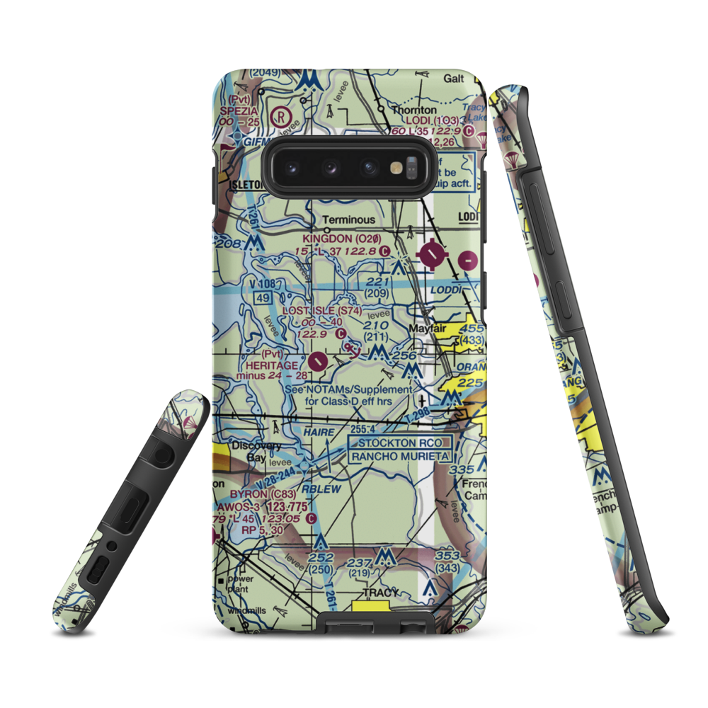 Lost Isle Seaplane Base (S74) VFR Sectional Samsung Phone Case Samsung Galaxy S10 Plus model shown