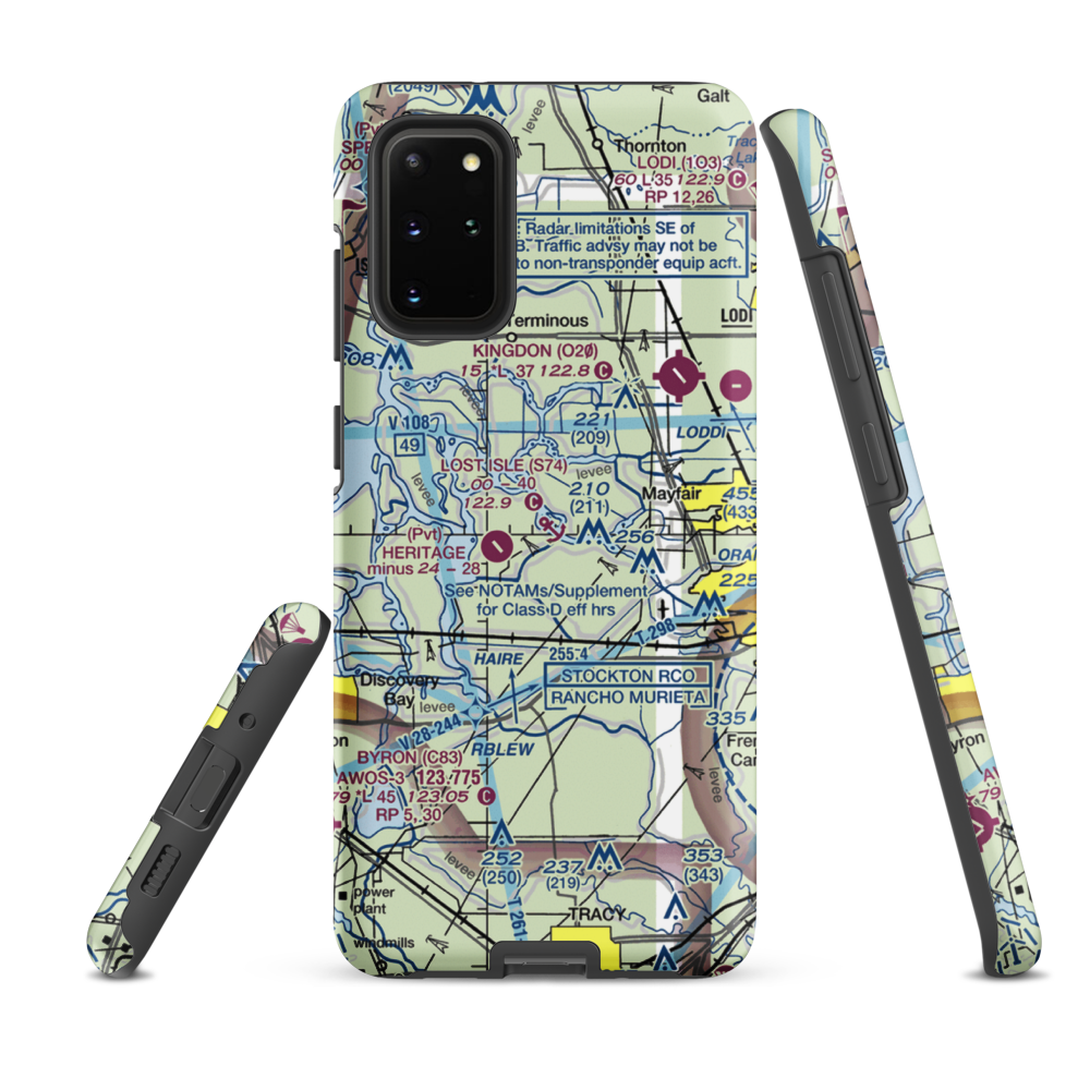 Lost Isle Seaplane Base (S74) VFR Sectional Samsung Phone Case Samsung Galaxy S20 Plus model shown