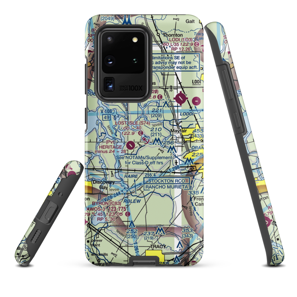 Lost Isle Seaplane Base (S74) VFR Sectional Samsung Phone Case Samsung Galaxy S20 Ultra model shown