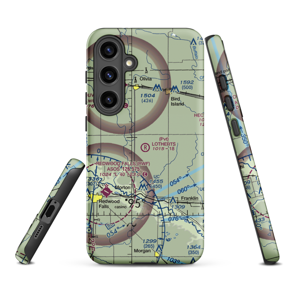 Lothert's Farm Strip (56MN) VFR Sectional Samsung Phone Case Samsung Galaxy S24 Plus model shown