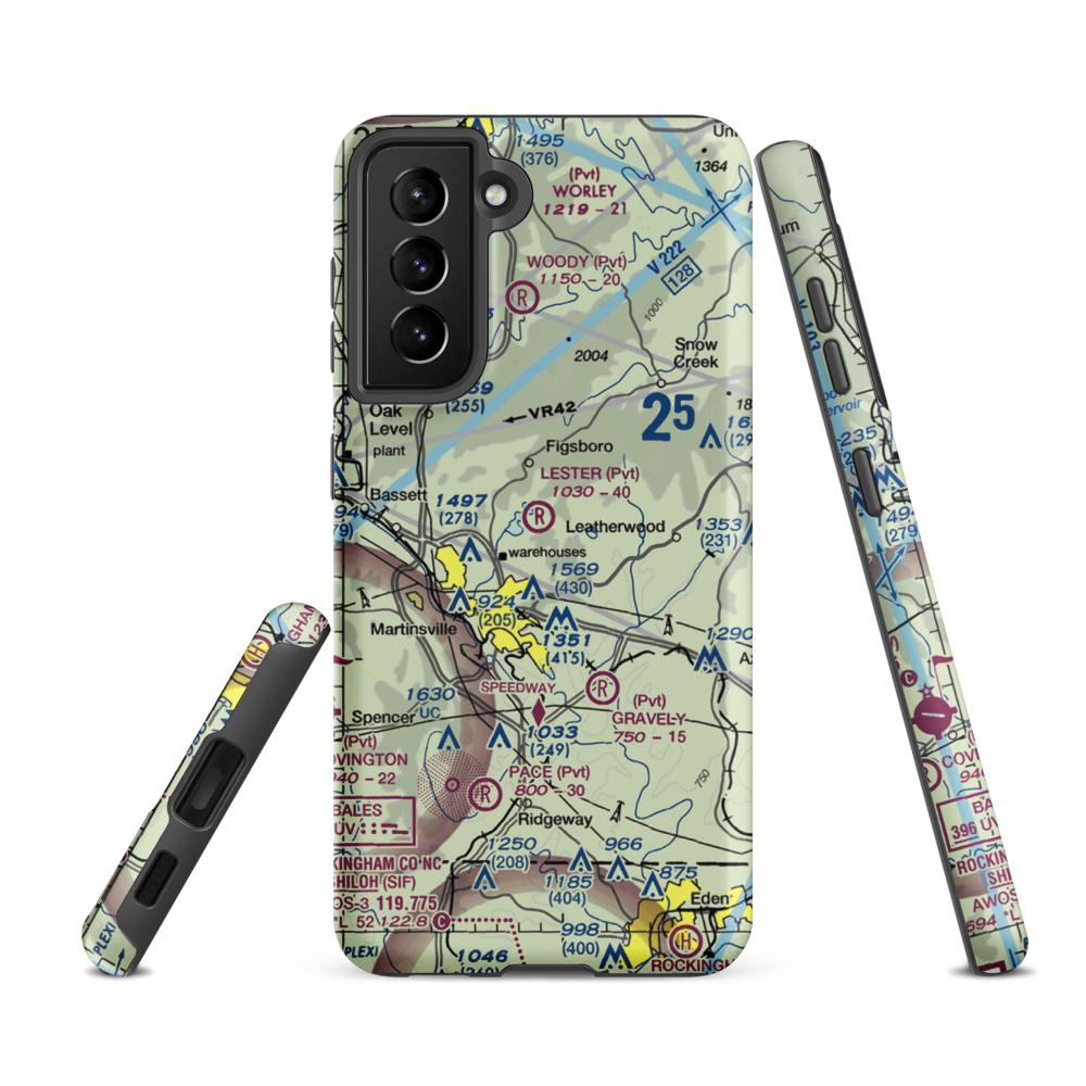 Loury Lester Airpark (6VA2) VFR Sectional Samsung Phone Case Samsung Galaxy S21 FE model shown