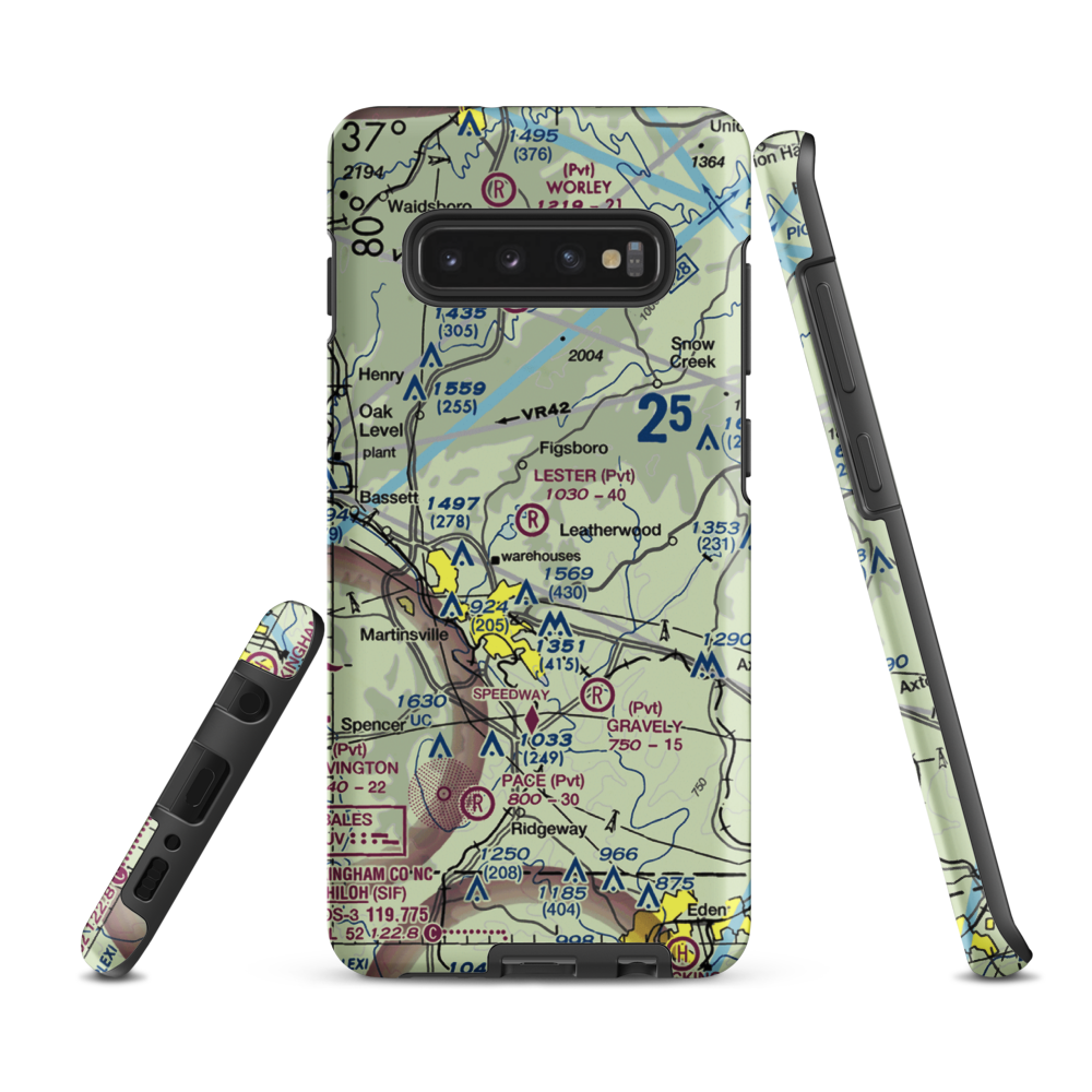 Loury Lester Airpark (6VA2) VFR Sectional Samsung Phone Case Samsung Galaxy S10 Plus model shown