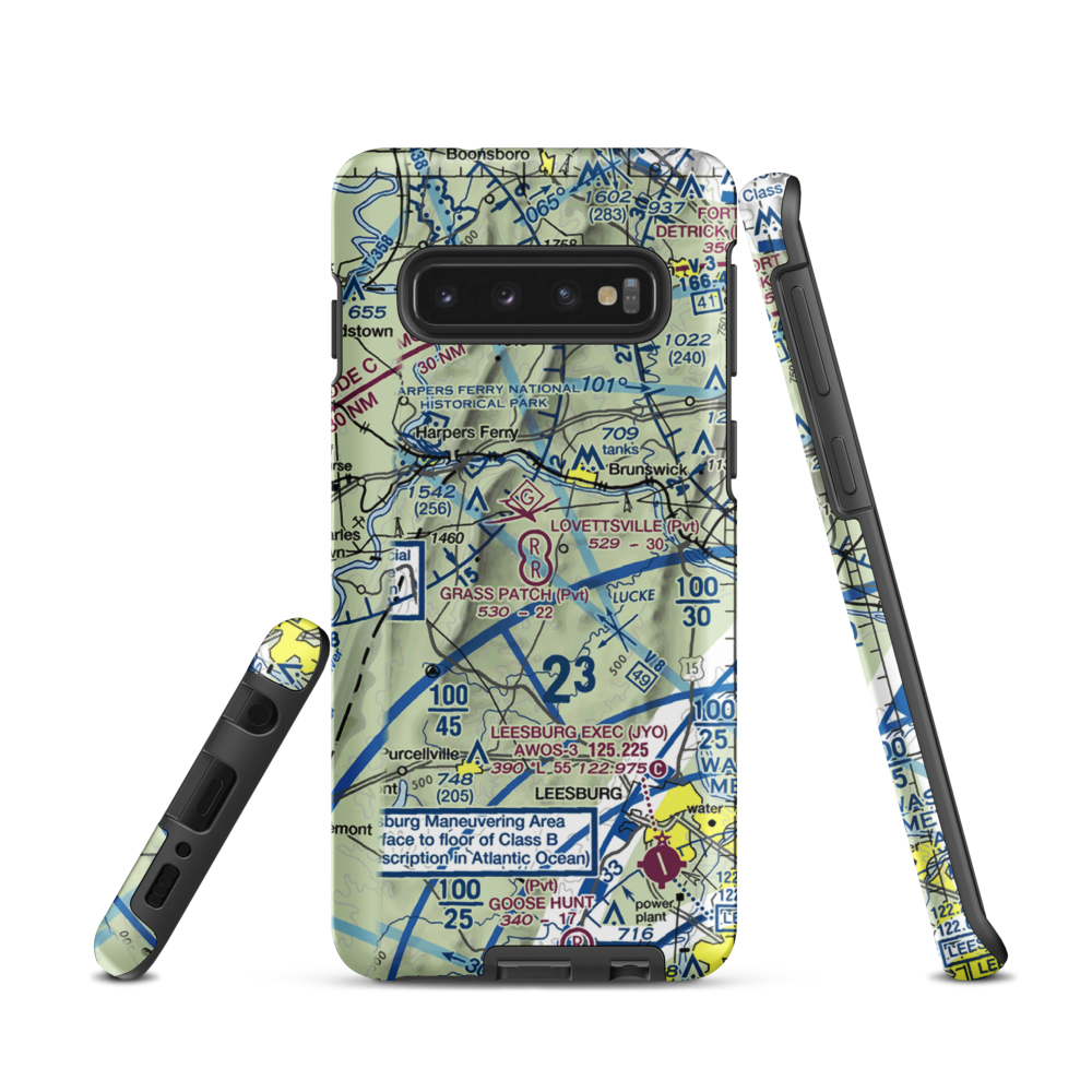 Lovettsville Airfield (VA61) VFR Sectional Samsung Phone Case Samsung Galaxy S10 model shown