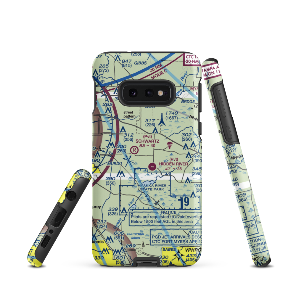 Lowe's Airport (FA77) VFR Sectional Samsung Phone Case Samsung Galaxy S10e model shown