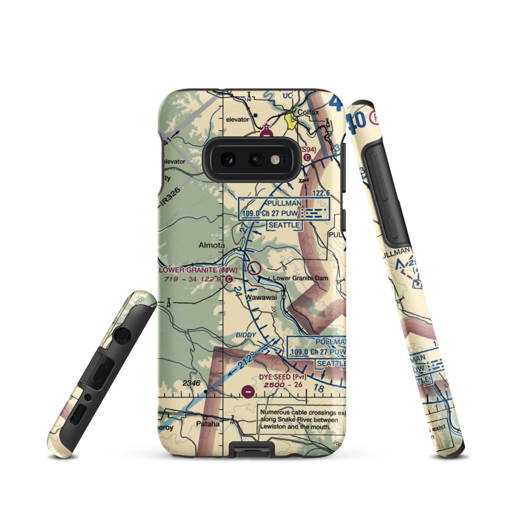Lower Granite State Airport (00W) VFR Sectional Samsung Phone Case Samsung Galaxy S10 Plus model shown