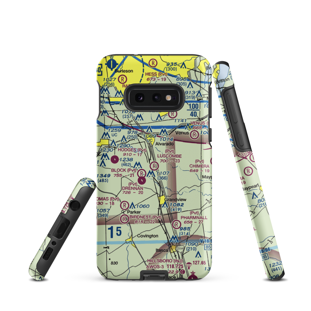 Luscombe Acres Airport (6XS2) VFR Sectional Samsung Phone Case Samsung Galaxy S10 Plus model shown
