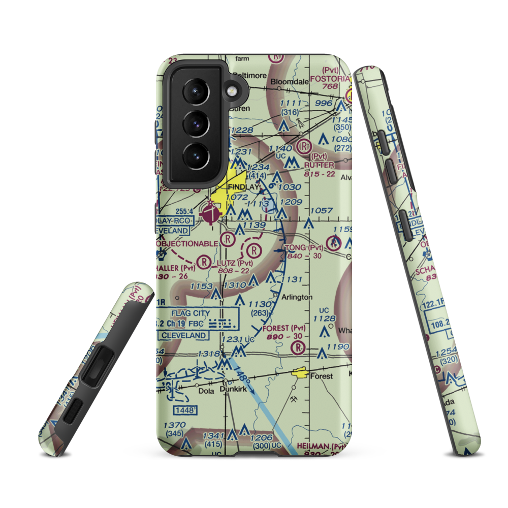 Lutz Airport (9OH7) VFR Sectional Samsung Phone Case Samsung Galaxy S21 FE model shown