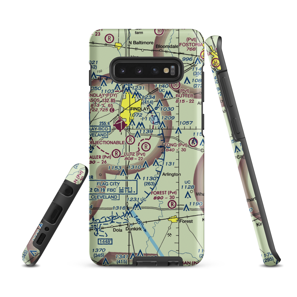 Lutz Airport (9OH7) VFR Sectional Samsung Phone Case Samsung Galaxy S10 Plus model shown