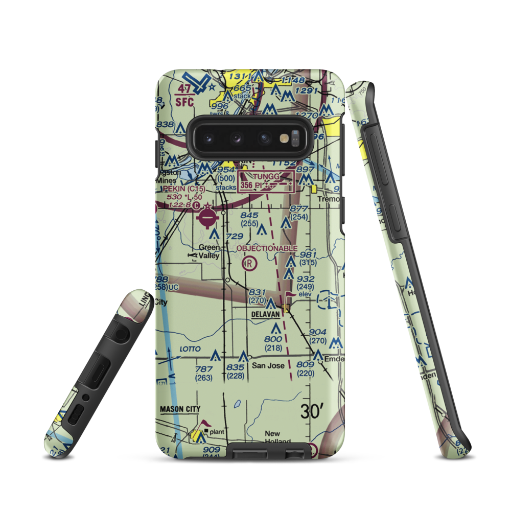 Lutz Restricted Landing Area (7IL3) VFR Sectional Samsung Phone Case Samsung Galaxy S10 model shown