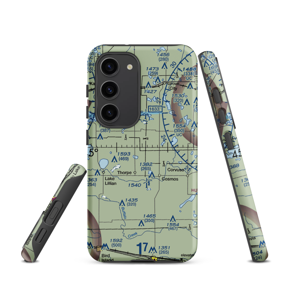 Lux Strip (MN28) VFR Sectional Samsung Phone Case Samsung Galaxy S23 model shown