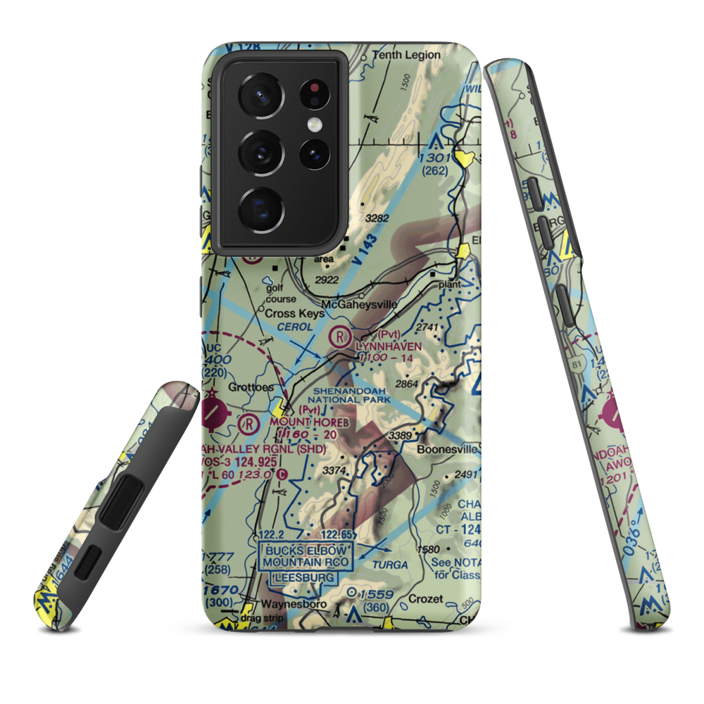 Lynnhaven Field (VA49) VFR Sectional Samsung Phone Case Samsung Galaxy S21 Plus model shown