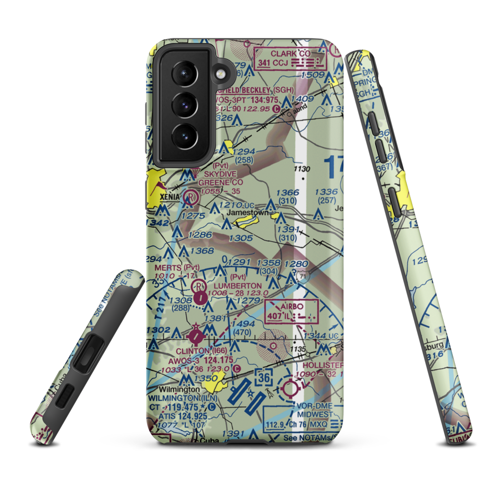 Lyons Field (OI52) VFR Sectional Samsung Phone Case Samsung Galaxy S21 Plus model shown
