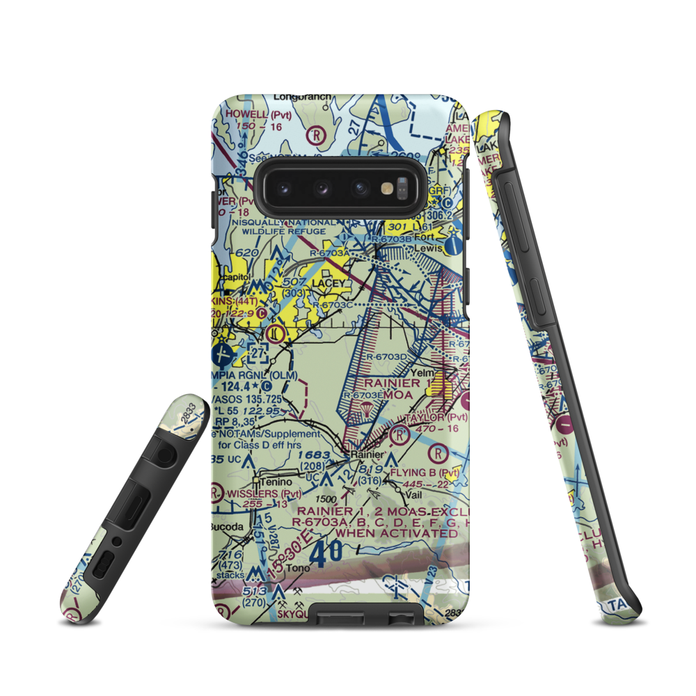 Lz Ranch Airport (14WA) VFR Sectional Samsung Phone Case Samsung Galaxy S10 model shown