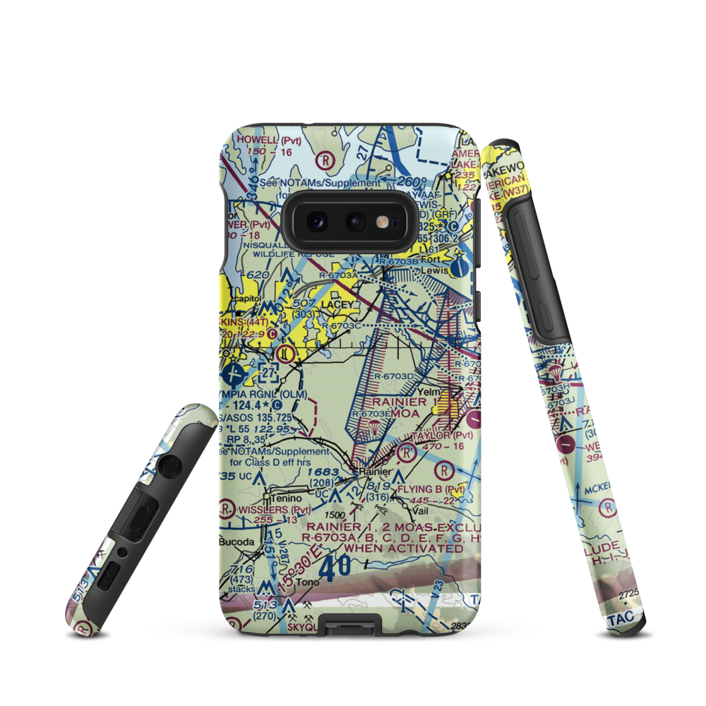 Lz Ranch Airport (14WA) VFR Sectional Samsung Phone Case Samsung Galaxy S10 Plus model shown