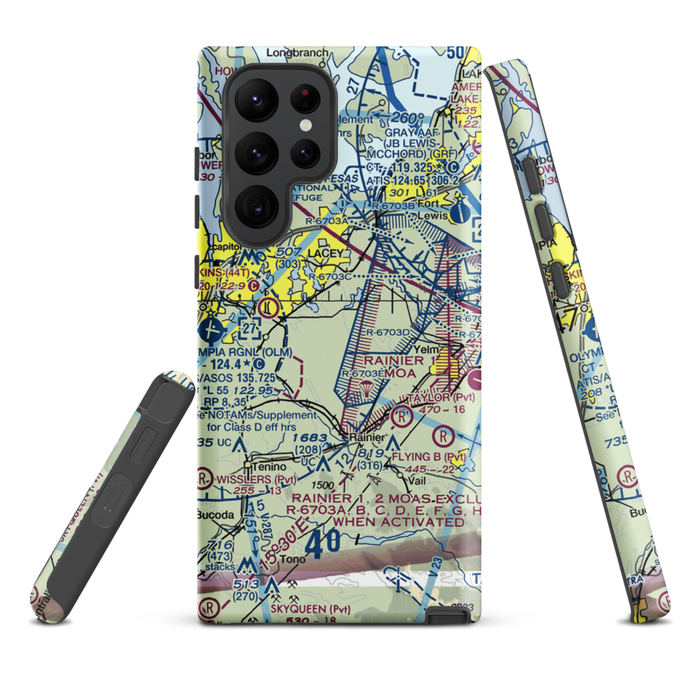 Lz Ranch Airport (14WA) VFR Sectional Samsung Phone Case Samsung Galaxy S22 Ultra model shown