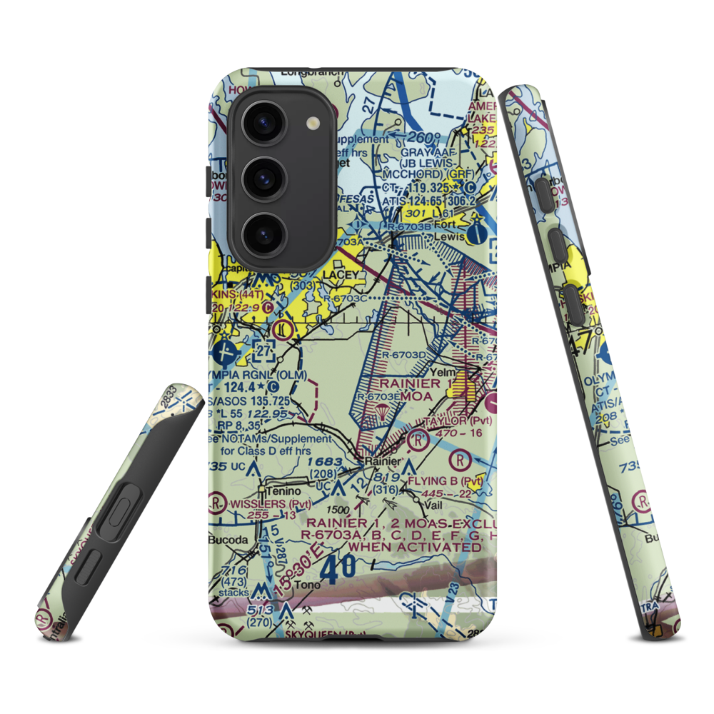 Lz Ranch Airport (14WA) VFR Sectional Samsung Phone Case Samsung Galaxy S23 Plus model shown