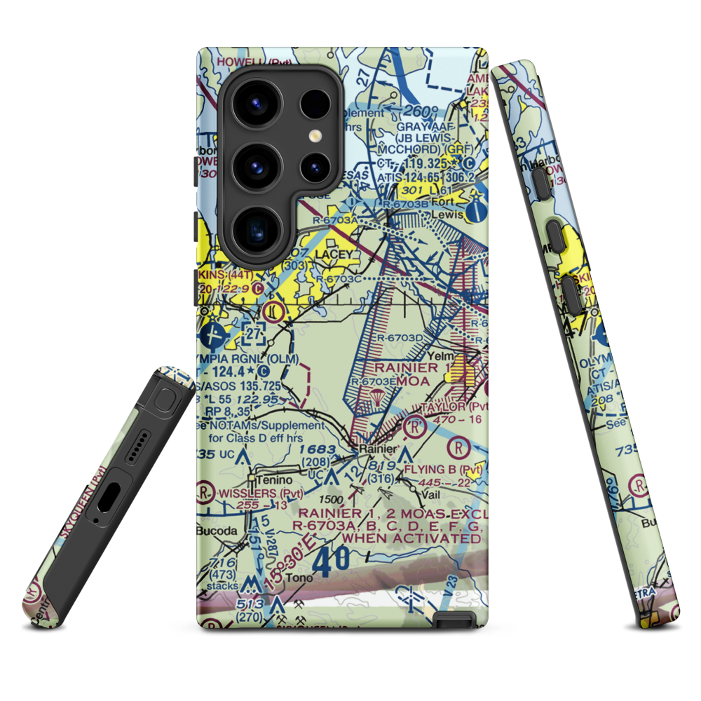 Lz Ranch Airport (14WA) VFR Sectional Samsung Phone Case Samsung Galaxy S24 Ultra model shown