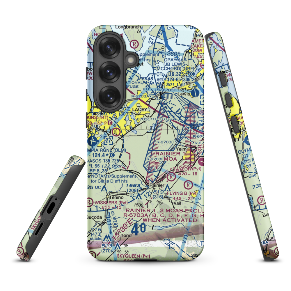 Lz Ranch Airport (14WA) VFR Sectional Samsung Phone Case Samsung Galaxy S25 Plus model shown