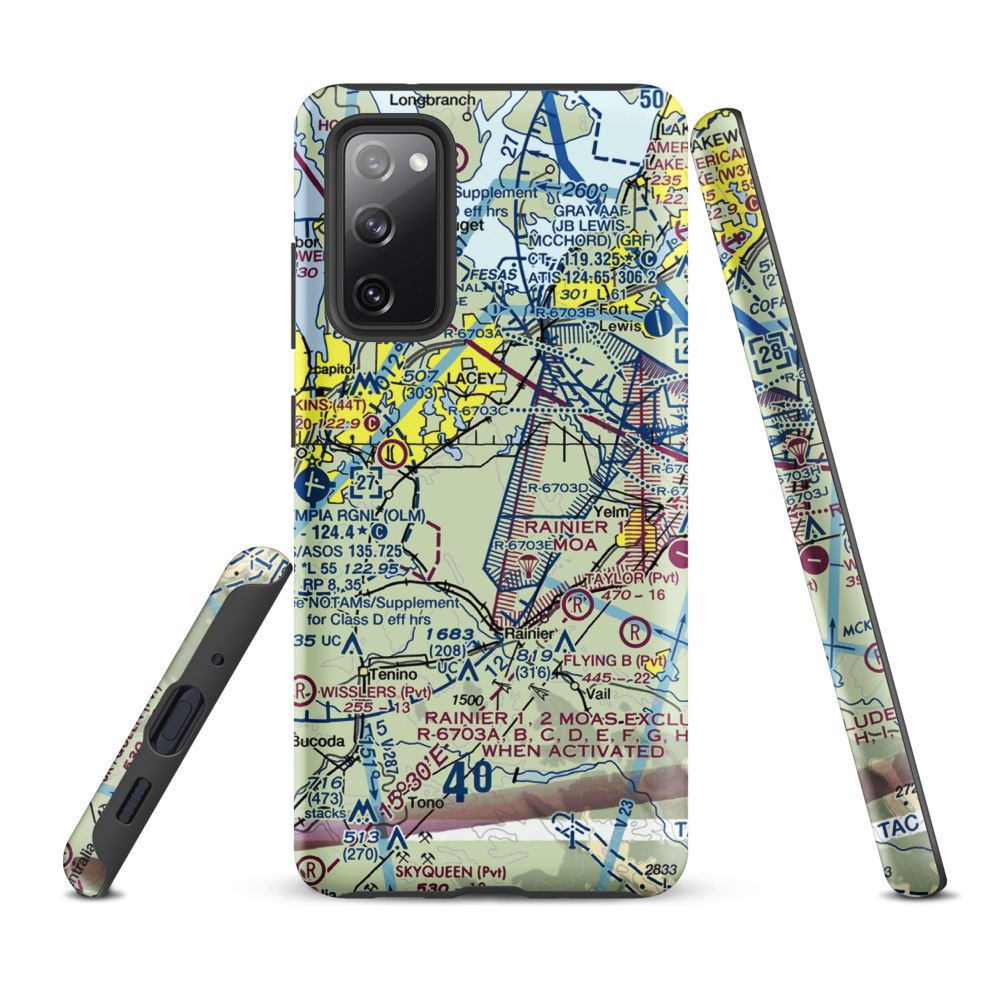 Lz Ranch Airport (14WA) VFR Sectional Samsung Phone Case Samsung Galaxy S20 FE model shown